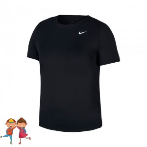 Nike Pro Tee Lány Tenisz Trikó Fekete/Fehér