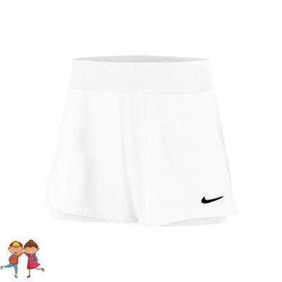 Nike Dri-Fit Victory Short Lány Tenisz Rövidnadrág Fehér/Fekete
