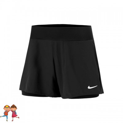 Nike Dri-Fit Victory Short Lány Tenisz Rövidnadrág Fekete/Fehér