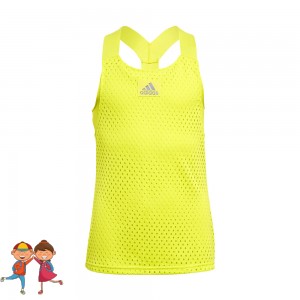Adidas Primeblue Heather Y- Tank Top Lány Tenisz Ujjatlan Sárga Fekete