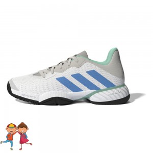 adidas Barricade Jr. All Court Gyerek Egynemű Teniszcipő Fehér, Kék, Szürke 
