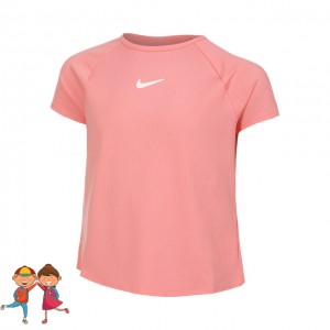 Nike Court Big Kids Tee Lány Tenisz Trikó Rózsaszín, Fehér