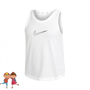 Nike Dri-Fit One GX Tank-Top Lány Tenisz Ujjatlan Fehér, Fekete