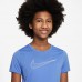 Nike Dri-Fit One Graphic Tee Lány Tenisz Trikó Kék, Fehér