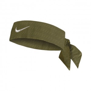 Nike Dri-Fit Terry Bandana Egynemű Fejpánt Olive Zöld, Fehér