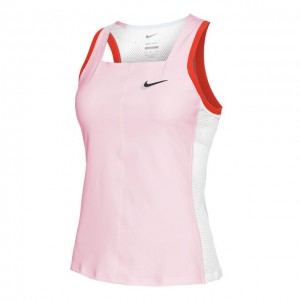 Nike N.Y. Court Dri-Fit Slam Top Női Tenisz Ujjatlan Rózsaszín, Fehér, Piros