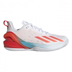adidas Adizero Cybersonic Clay Női Salak Teniszcipő Fehér, Narancssárga, Kék